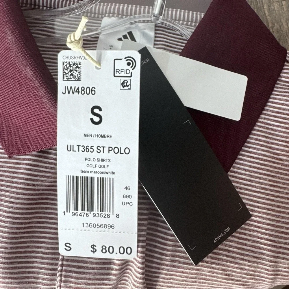NWT Adidas Texas A&M Aggies Ultimate365 Golf Polo Men's S Maroon White $80